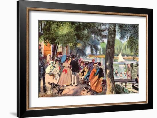 La Grenouillere-Pierre-Auguste Renoir-Framed Art Print