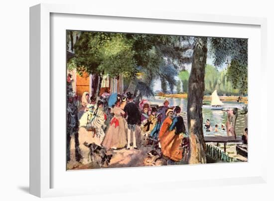 La Grenouillere-Pierre-Auguste Renoir-Framed Art Print