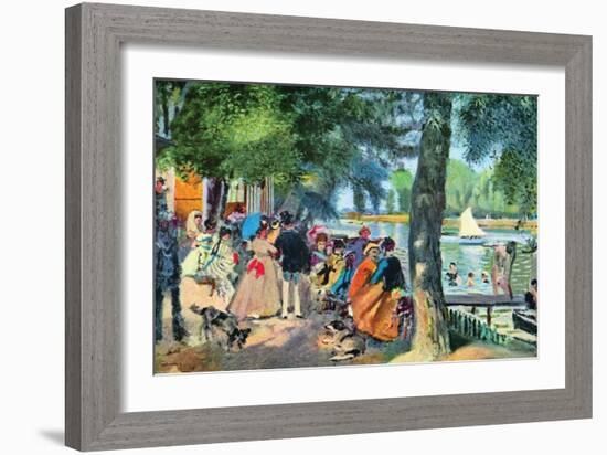 La Grenouillere-Pierre-Auguste Renoir-Framed Art Print