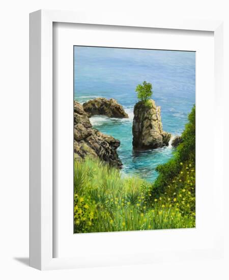 La Grotta On Island Corfu-kirilstanchev-Framed Art Print