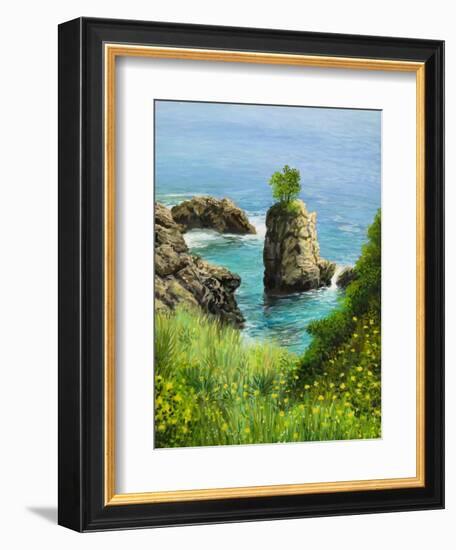 La Grotta On Island Corfu-kirilstanchev-Framed Art Print