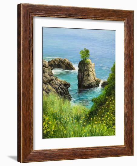 La Grotta On Island Corfu-kirilstanchev-Framed Art Print