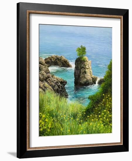 La Grotta On Island Corfu-kirilstanchev-Framed Art Print