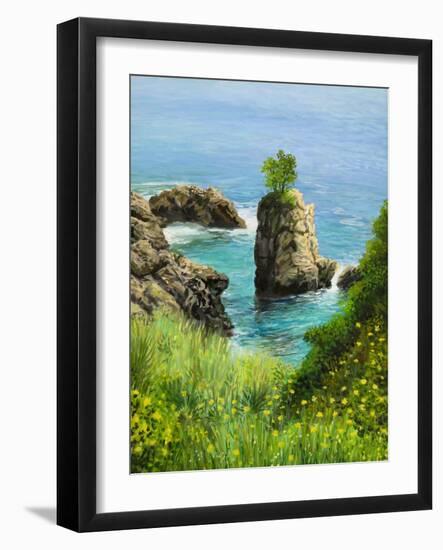 La Grotta On Island Corfu-kirilstanchev-Framed Art Print