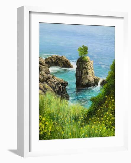 La Grotta On Island Corfu-kirilstanchev-Framed Art Print