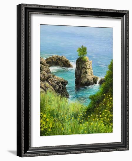 La Grotta On Island Corfu-kirilstanchev-Framed Art Print