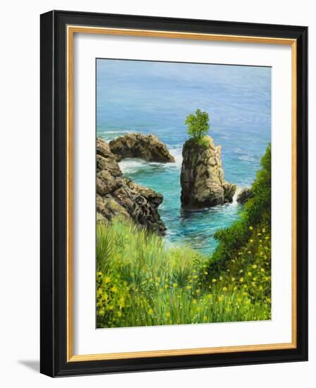 La Grotta On Island Corfu-kirilstanchev-Framed Art Print