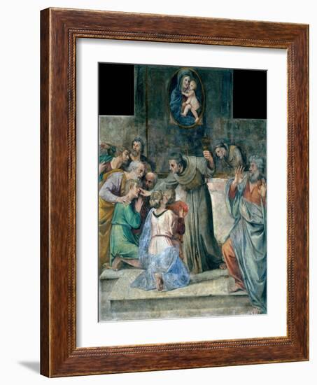 La Guerison Des Aveugles De Naissance (Healing the Blind at Birth) - Peinture De Annibale Carracci-Annibale Carracci-Framed Giclee Print