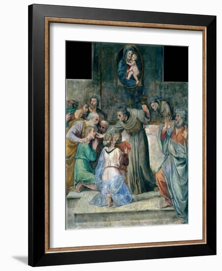 La Guerison Des Aveugles De Naissance (Healing the Blind at Birth) - Peinture De Annibale Carracci-Annibale Carracci-Framed Giclee Print
