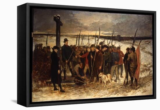 La Guerre Des Paysans (Le Rassemblement), C.1875-Constantin Emile Meunier-Framed Premier Image Canvas