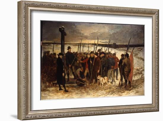 La Guerre Des Paysans (Le Rassemblement), C.1875-Constantin Emile Meunier-Framed Giclee Print