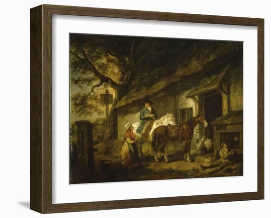 La Halte ("The Public House Door")-George Morland-Framed Giclee Print