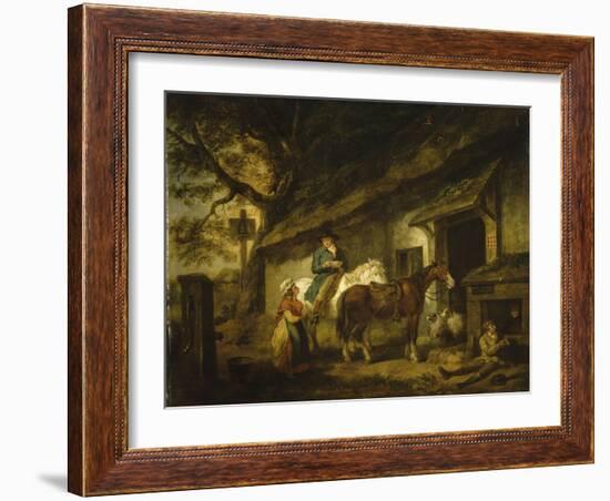 La Halte ("The Public House Door")-George Morland-Framed Giclee Print