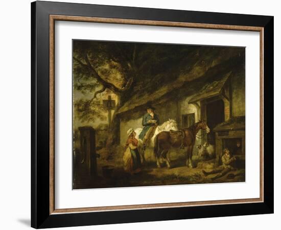 La Halte ("The Public House Door")-George Morland-Framed Giclee Print