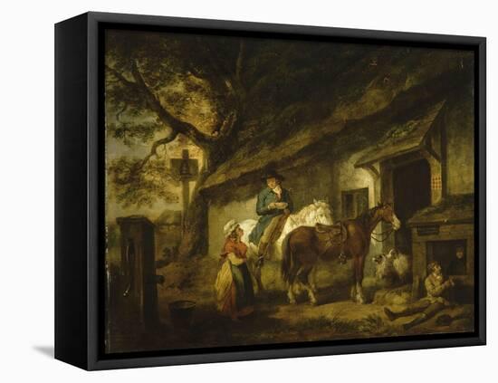 La Halte ("The Public House Door")-George Morland-Framed Premier Image Canvas