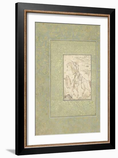 La Harpiste Azadeh à dos de chameau-null-Framed Giclee Print