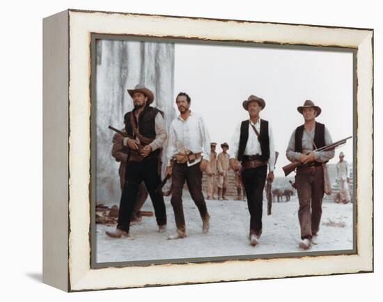 La Horde Sauvage THE WILD BUNCH by Sam Peckinpah with Ben Johnson, Warren Oates, William Holden and-null-Framed Stretched Canvas