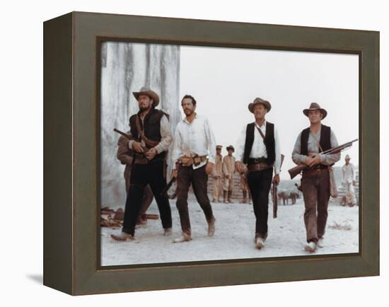 La Horde Sauvage THE WILD BUNCH by Sam Peckinpah with Ben Johnson, Warren Oates, William Holden and-null-Framed Stretched Canvas