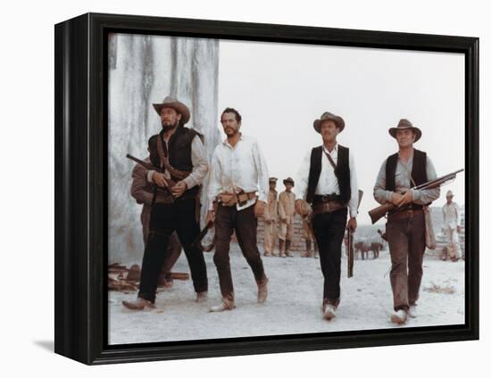La Horde Sauvage THE WILD BUNCH by Sam Peckinpah with Ben Johnson, Warren Oates, William Holden and-null-Framed Stretched Canvas