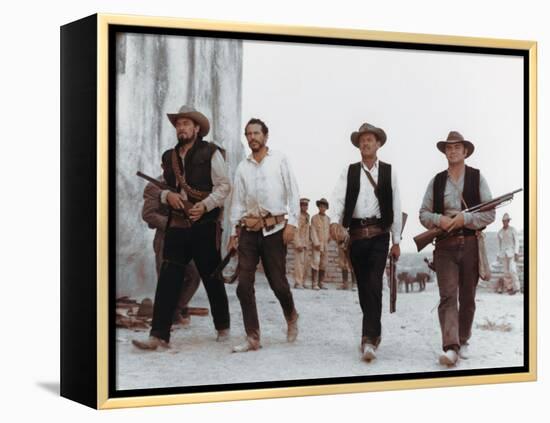 La Horde Sauvage THE WILD BUNCH by Sam Peckinpah with Ben Johnson, Warren Oates, William Holden and-null-Framed Stretched Canvas