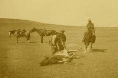 Old Piper Dan Ranch, Tongue River, Montana Territory-LA Huffman-Framed Art Print