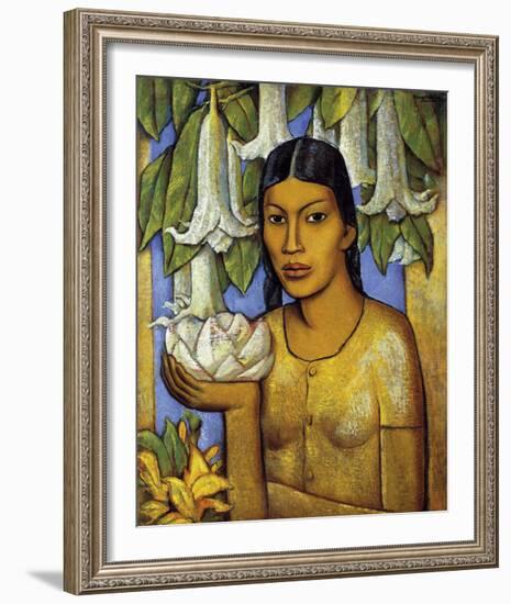 La India de las Floripondias-Alfredo Ramos Martinez-Framed Giclee Print