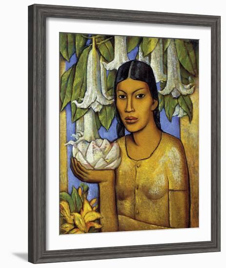 La India de las Floripondias-Alfredo Ramos Martinez-Framed Giclee Print