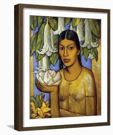 La India de las Floripondias-Alfredo Ramos Martinez-Framed Giclee Print