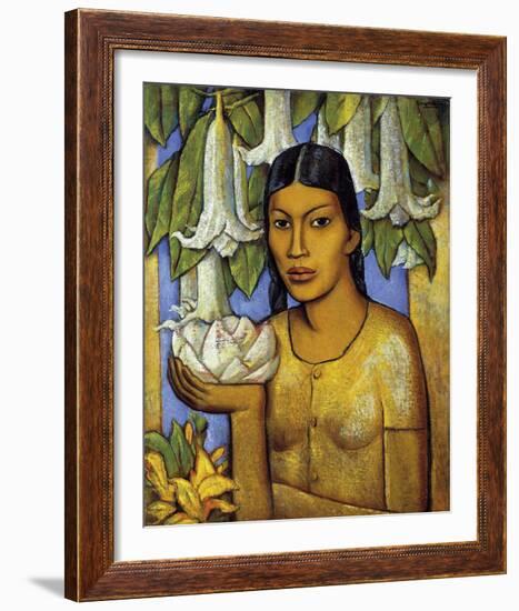 La India de las Floripondias-Alfredo Ramos Martinez-Framed Giclee Print