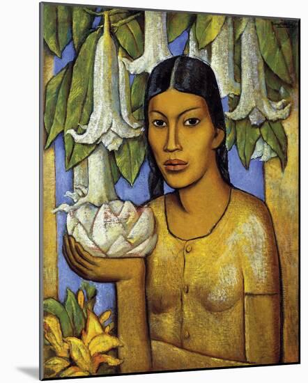 La India de las Floripondias-Alfredo Ramos Martinez-Mounted Giclee Print