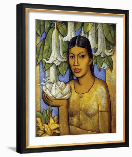 La India de las Floripondias-Alfredo Ramos Martinez-Framed Giclee Print