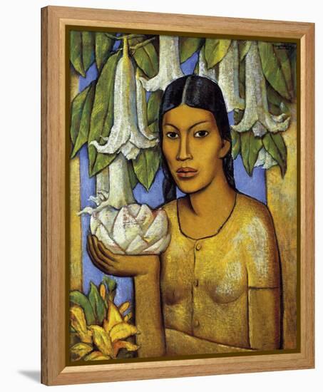 La India de las Floripondias-Alfredo Ramos Martinez-Framed Stretched Canvas