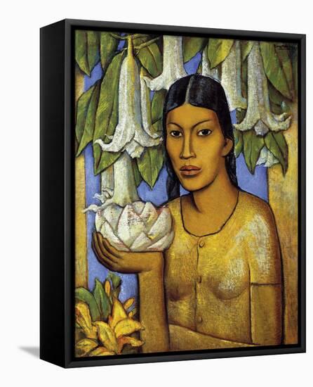 La India de las Floripondias-Alfredo Ramos Martinez-Framed Stretched Canvas