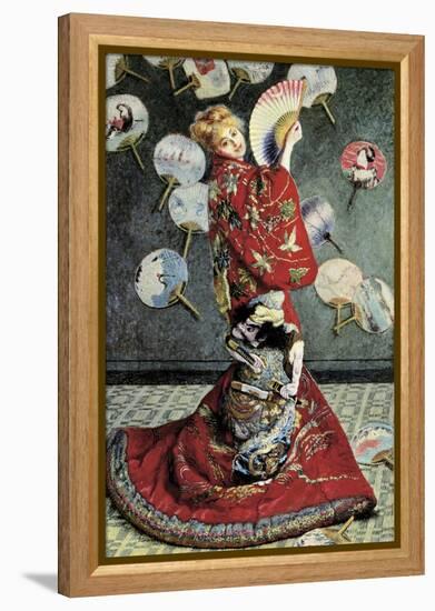 La Japonaise (Camille Monet in Japanese Costume)-Claude Monet-Framed Stretched Canvas