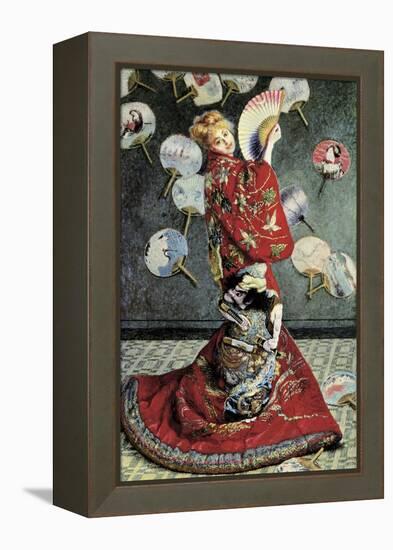 La Japonaise (Camille Monet in Japanese Costume)-Claude Monet-Framed Stretched Canvas