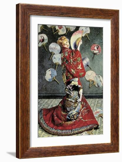 La Japonaise (Camille Monet in Japanese Costume)-Claude Monet-Framed Premium Giclee Print