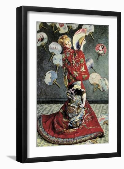 La Japonaise (Camille Monet in Japanese Costume)-Claude Monet-Framed Premium Giclee Print