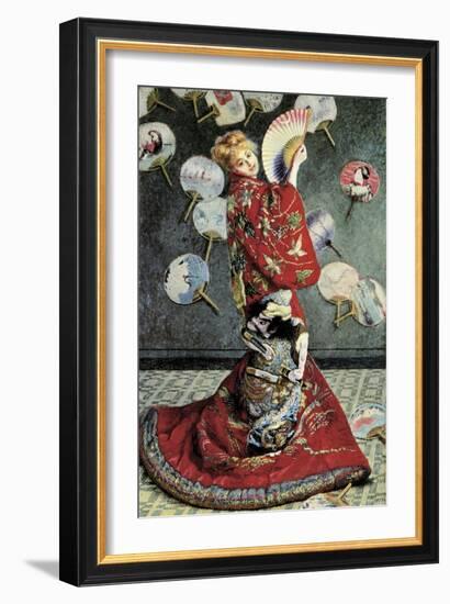 La Japonaise (Camille Monet in Japanese Costume)-Claude Monet-Framed Premium Giclee Print