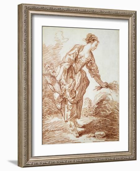 La Jardiniere-Jean-Honoré Fragonard-Framed Giclee Print