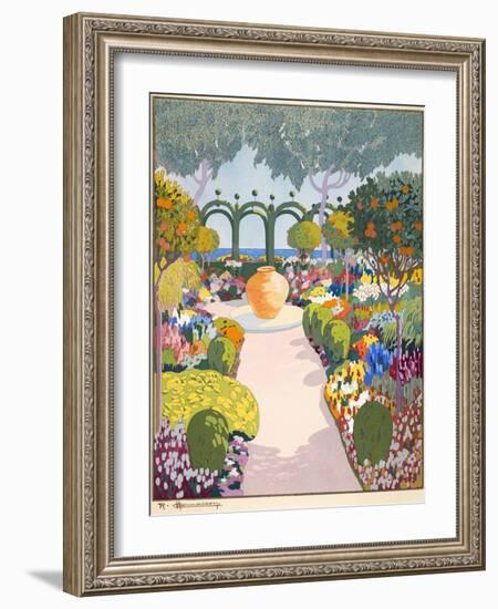 La Jarre, Pub. Paris 1919 (Pochoir Print)-Georges Barbier-Framed Giclee Print