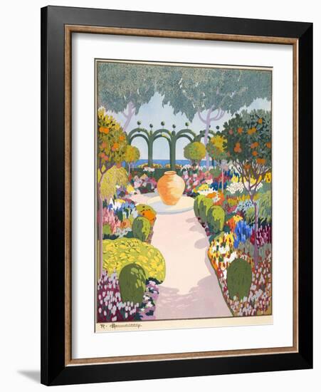 La Jarre, Pub. Paris 1919 (Pochoir Print)-Georges Barbier-Framed Giclee Print