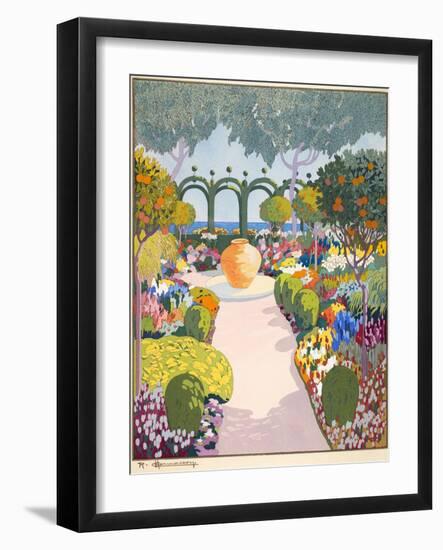 La Jarre, Pub. Paris 1919 (Pochoir Print)-Georges Barbier-Framed Giclee Print