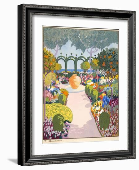 La Jarre, Pub. Paris 1919 (Pochoir Print)-Georges Barbier-Framed Giclee Print