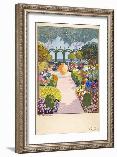 La Jarre, Pub. Paris 1919-Georges Barbier-Framed Giclee Print