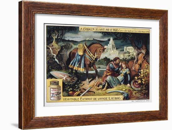 La Jerusalem Deliveree Par Le Tasse, Tancrede Baptises the Dying Clorinde, 19th Century-null-Framed Giclee Print