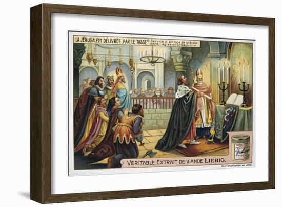 La Jerusalem Deliveree Par Le Tasse, Thanksgiving Service in the Church of the Holy Sepulchre-null-Framed Giclee Print