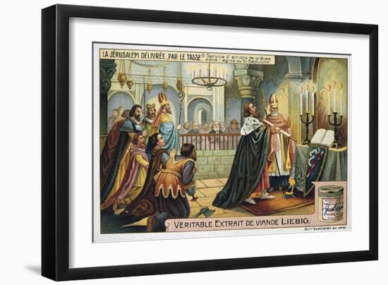 La Jerusalem Deliveree Par Le Tasse, Thanksgiving Service in the Church of the Holy Sepulchre-null-Framed Giclee Print