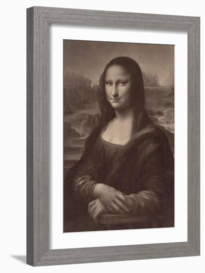 La Joconde par Léonard de Vinci, musée du Louvre-Gustave Le Gray-Framed Giclee Print
