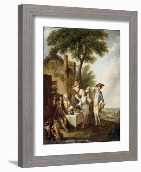 La Jolie colombe-François Louis Joseph Watteau-Framed Giclee Print