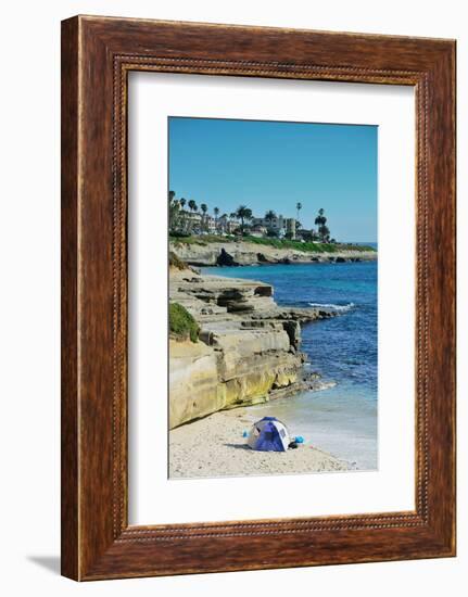 La Jolla Cove Beach at San Diego.-Songquan Deng-Framed Photographic Print
